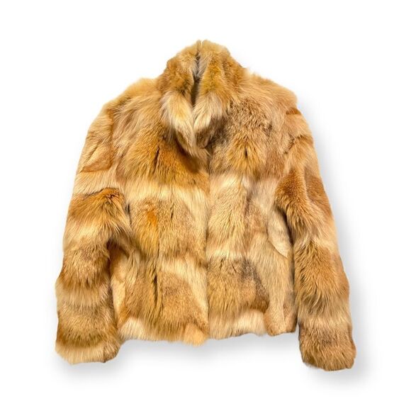 Stunning Shades of Tan & Cognac Real FUR COAT |Size:Medium| - Picture 1 of 10